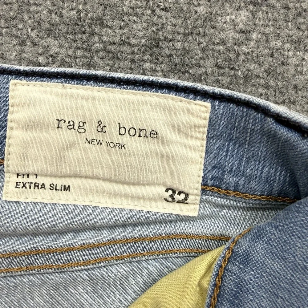 Rag and Bone fit 1 Extra Slim jeans distressed Buttonfly Mens size size 32 32x32